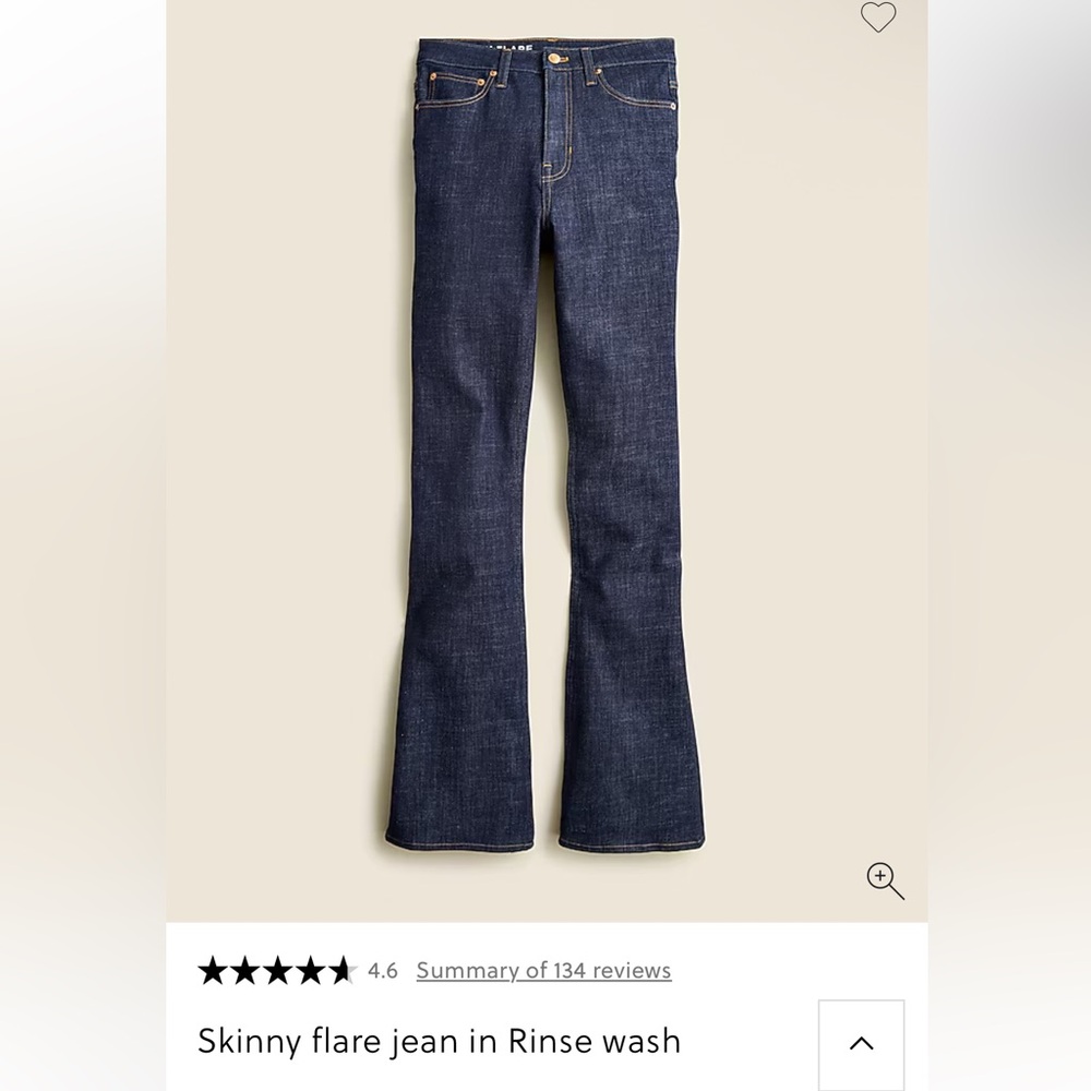 NWOT!! J. Crew Dark Indigo Skinny Flare Jeans Size 27